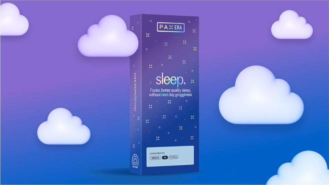 sleep by PAX packaging with cloud background