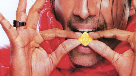 Live Rosin Gummy being consumed