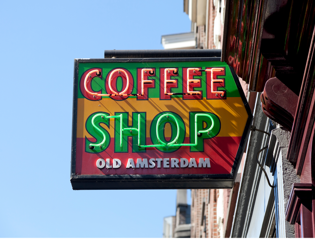 Amsterdamn coffee shop sign