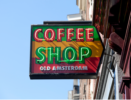 Amsterdamn coffee shop sign