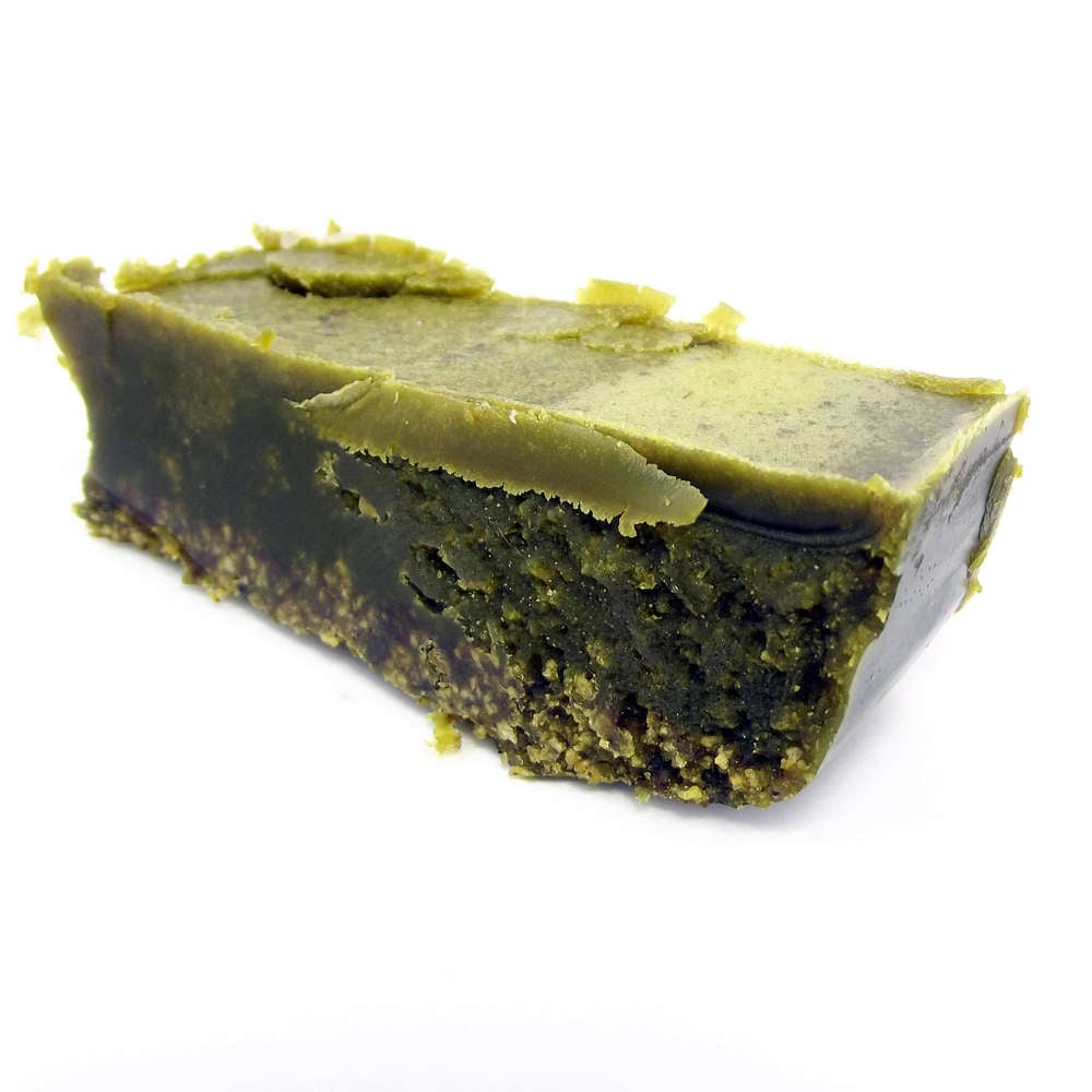 Close-up view of cannabis butter